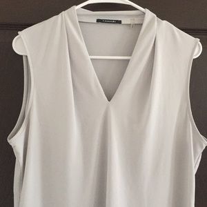 TAHARI sleeveless gray shirt